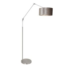 Vloerlamp Steinhauer 8104 staal met zilveren kap