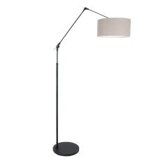 Vloerlamp Steinhauer 8113 zwart met grijze kap
