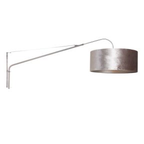 Wandlamp staal /zilver