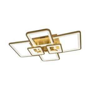 Plafonniere led goud 6 lichts
