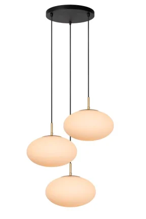 Lucide ELYSEE - Hanglamp - Ø 55 cm - 3xE27 - Opaal