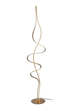 LAMBADA - Vloerlamp - LED Dimb. - 1x38W 2700K - Mat Goud / Messing