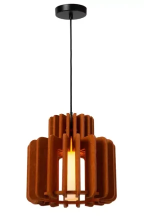 Lucide ROLLO - Hanglamp - 1xE27 - Terracotta Ø 40 cm