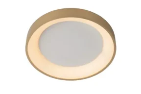 Lucide VIDAL - Plafonnière - Ø 28 cm - LED Dimb. - 1x20W 2700K - Mat Goud / Messing