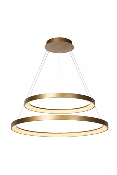 Lucide VIDAL - Hanglamp - Ø 58 cm - LED Dimb. - 1x48W 2700K - Mat Goud / Messing - Afbeelding 2