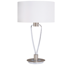 Tafellamp Paris chroom /wit