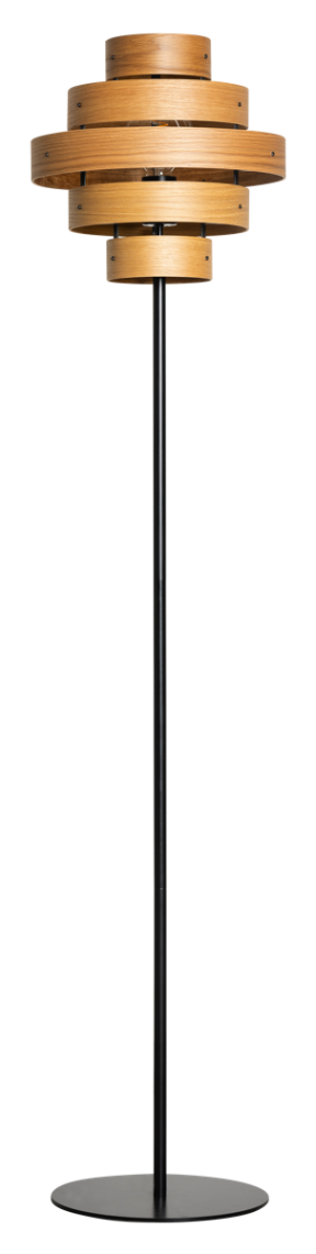 Oaknut Vloerlamp 1x E27 5 Rings Hout