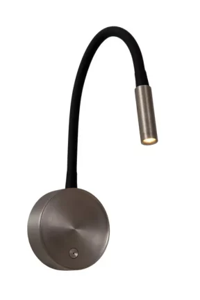 Lucide Asja dimbaar wandlamp chroom/ zwart