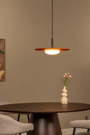 Lucide CARMINO - Hanglamp - Ø 38,7 cm - LED - 1x8W 2700K - Terracotta