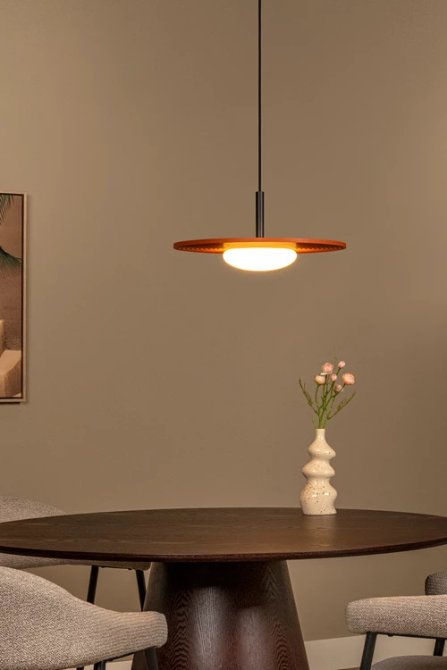 Lucide CARMINO - Hanglamp - Ø 38,7 cm - LED - 1x8W 2700K - Terracotta