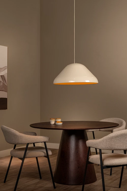 Lucide ANDRES - Hanglamp - Ø 56 cm - 1xE27 - Beige