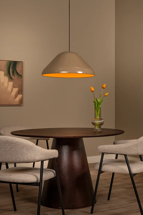 Lucide ANDRES - Hanglamp - Ø 56 cm - 1xE27 - Taupe