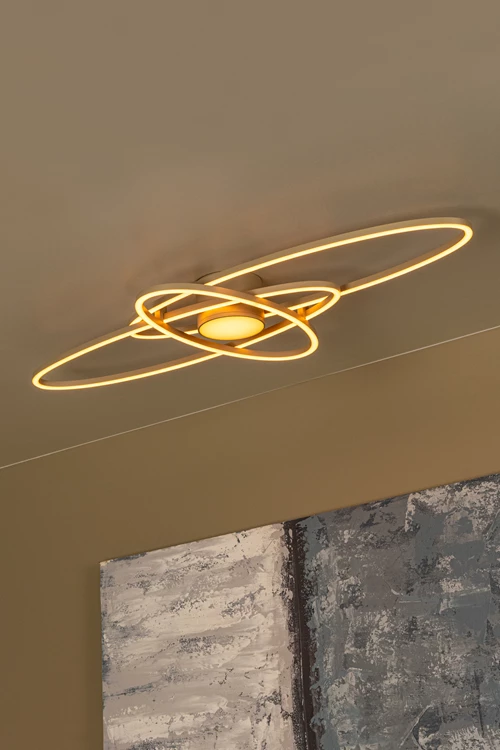 Lucide GALACTICA - Plafonnière - LED Dimb. - CCT - 1x60W 2700K/4000K - Taupe - Afbeelding 2