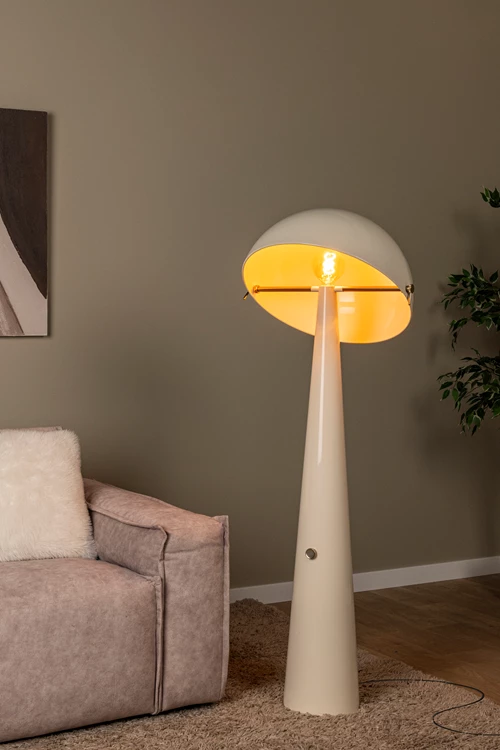 Lucide BARONE - Vloerlamp - Ø 52,6 cm - Beige