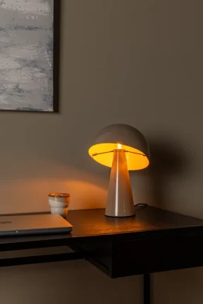 Lucide BARONE - Tafellamp - Ø 23 cm -Taupe