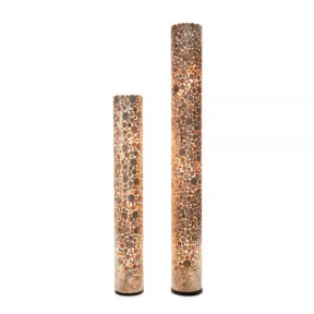 Vloerlamp Coin gold - Cilinder 200 cm