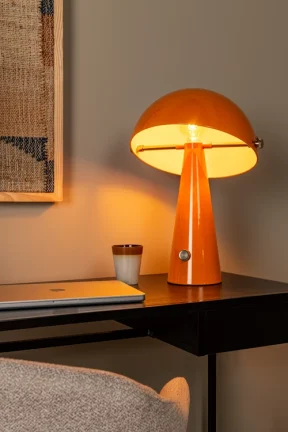 Lucide BARONE - Tafellamp - Ø 38 cm - Oranje