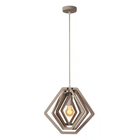 Lucide MAURO - Hanglamp - 1xE27 - Taupe