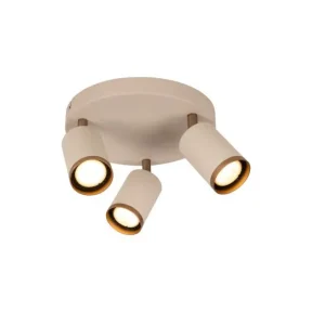 Lucide Regina rond 3 lichts beige/taupe