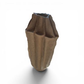 Vaas Japandi stijl beige / zand kleur 45 cm hoog