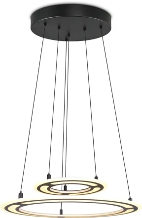 Trio Cromer led hanglamp zwart toonzaal model