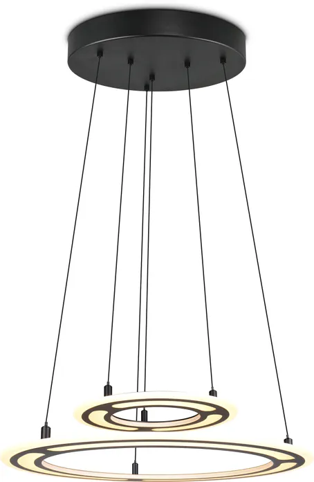 Trio Cromer led hanglamp zwart toonzaal model