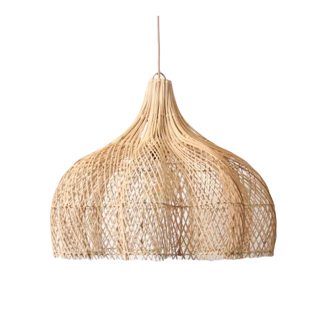 Hanglamp rotan/ bamboe flower 80 cm