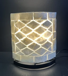 Mozaiek ovaal witte parelmoerlamp 20cm