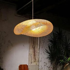 Hanglamp wave rotan/bamboe 80 cm