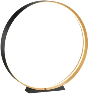Trio Leuchten Loop zwart /goud Ø 75 cm