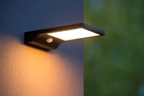 Lucide BASIC - Wandlamp - Zonne-energie - LED - 1x3W 2700K - IP44 - Beweging & dag/nacht sensor - Zwart