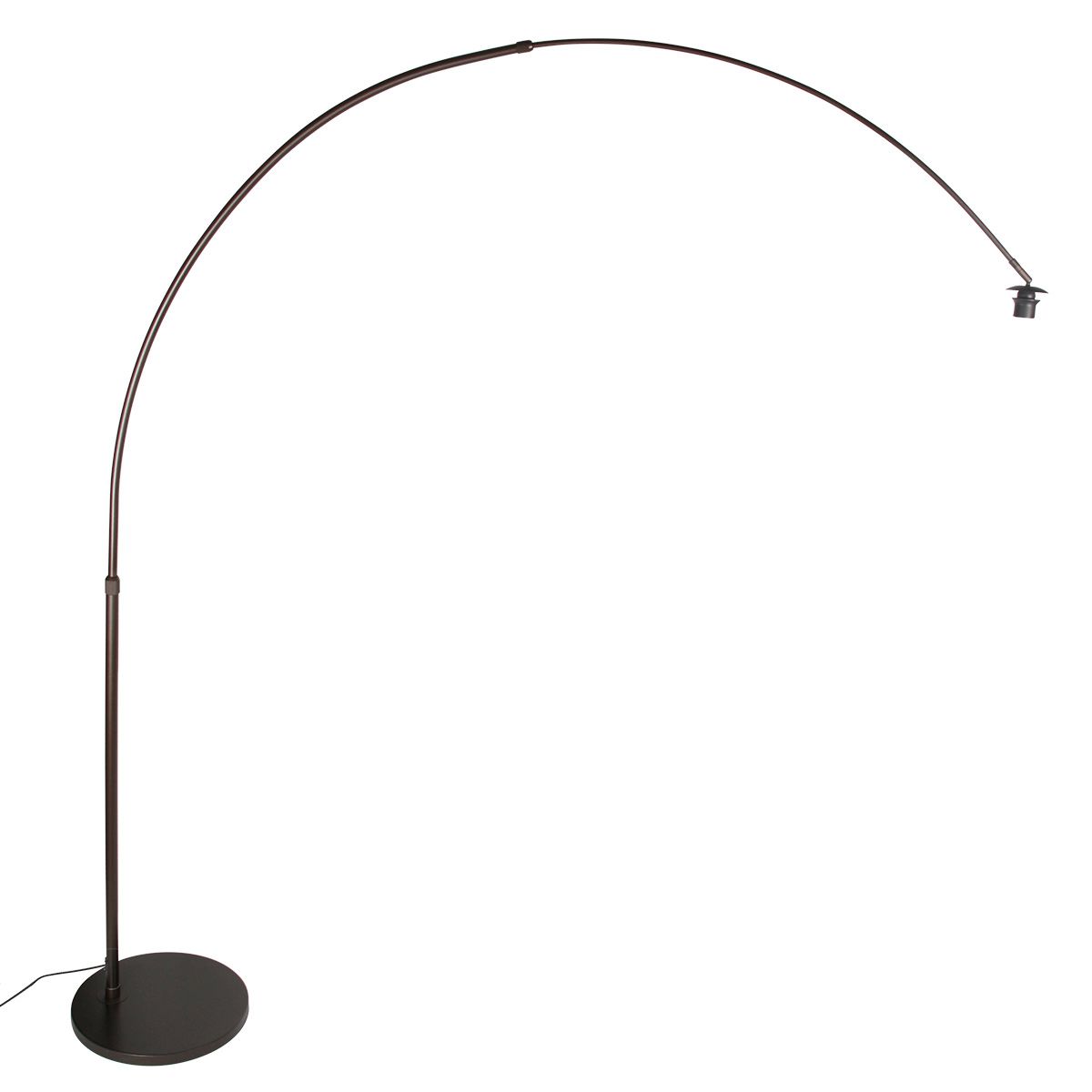 Cacao kleurige vloerlamp / booglamp Sparkled Light 7268CA zonder kap