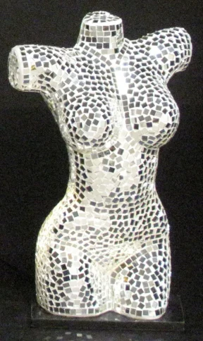 Mozaïek buste lamp 30cm hoog