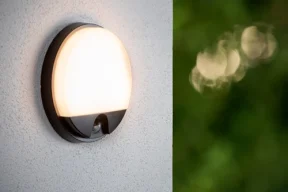 Lucide HUPS IR - Wandlamp Binnen/Buiten - Ø 21 cm - LED - 1x10W 3000K - IP54 - Bewegingssensor - Zwart