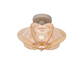 ETH Jessica Plafonniere / Wandlamp 1 lichts Naturel/Beige 30cm