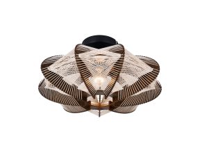 ETH Jessica Plafonniere / Wandlamp 1 lichts Walnut/Zwart 40cm