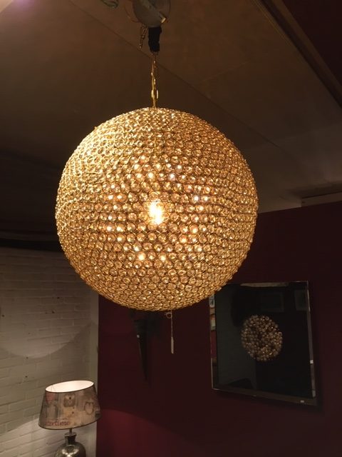 Gouden bol met glas - Verlichting